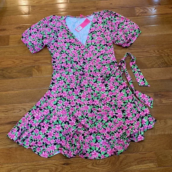 Lilly Pulitzer Pink and Green Floral Dress - Picture 3 of 11